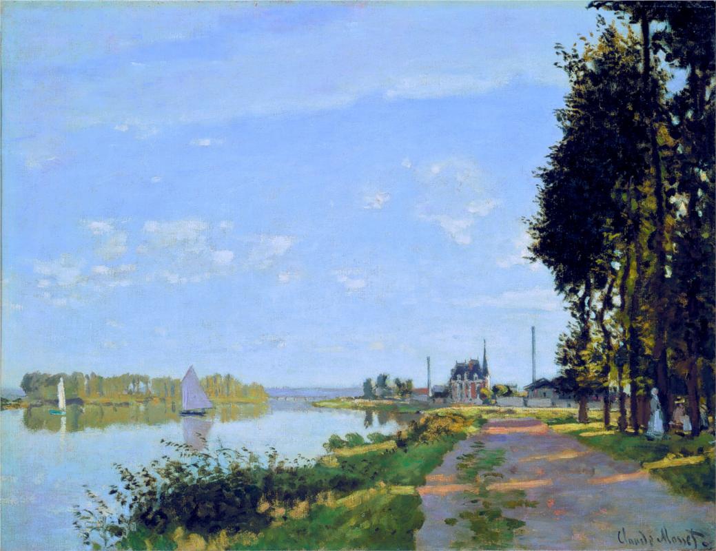 The Promenade at Argenteuil, 1872 - Claude Monet Paintings